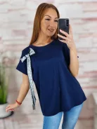 Masnis díszítésű, rövid ujjú felső L-XL