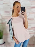 Masnis díszítésű, rövid ujjú felső L-XL