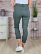 Megkötős, gumis és magas derekú, khaki nadrág S-XL-ig
