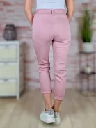 Megkötős, gumis és magas derekú, mályva nadrág S-XL-ig