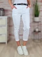 Öves, magas derekú, sztreccses, fehér nadrág S-XL-ig