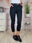 Öves, magas derekú, sztreccses, fekete nadrág S-XL-ig