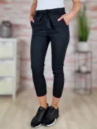 Öves, magas derekú, sztreccses, fekete nadrág S-XL-ig