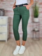 Öves, magas derekú, khaki nadrág S-XL-ig
