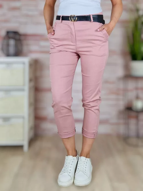 Öves, magas derekú, sztreccses, mályva nadrág S-XL-ig