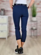 Öves, magas derekú, sztreccses, sötétkék nadrág S-XL-ig