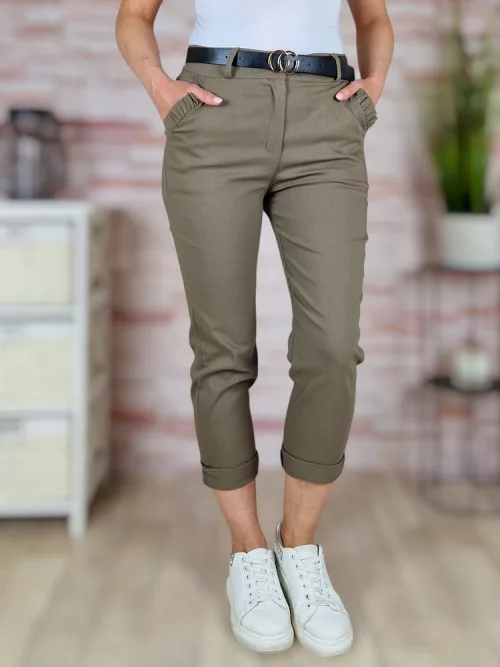 Öves, magas derekú, sztreccses nadrág S-XL-ig