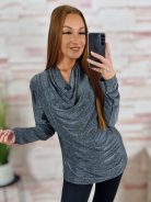 Ejtett nyakú, lurex anyagú, alkalmi felső M-L