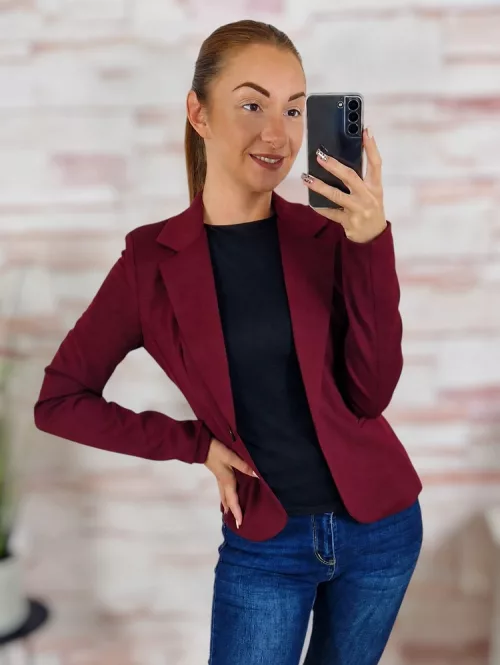 Válltöméses, gombos, karcsúsított blézer XS-L-ig