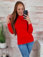 Félgarbós nyakú, puha, kötött anyagú felső S-M-L