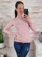 Félgarbós nyakú, puha, kötött anyagú felső S-M-L