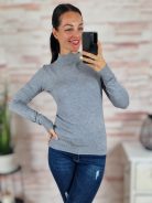 Félgarbós nyakú, puha, kötött anyagú felső S-M-L