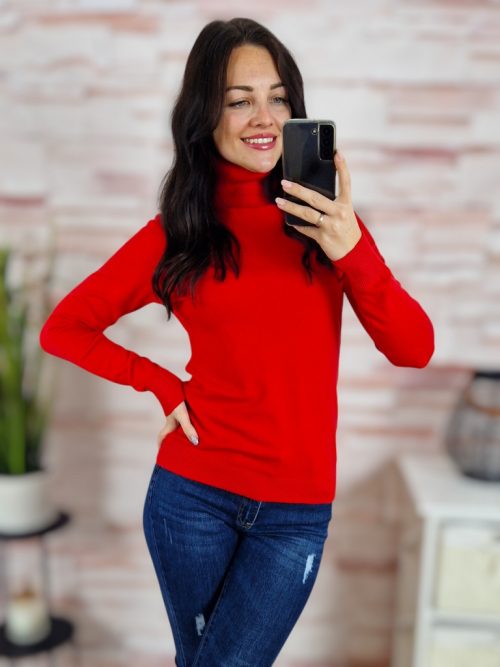 Garbós nyakú, puha, kötött anyagú felső S-M