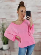 Denevér ujjú, vékony kötött anyagú felső M-L-XL
