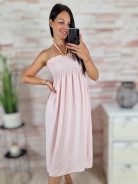 Nyakba köthető, mellnél gumírozott, nyári ruha XS-S-M
