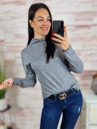 Strasszos, félgarbós, hosszú ujjú felső S-M