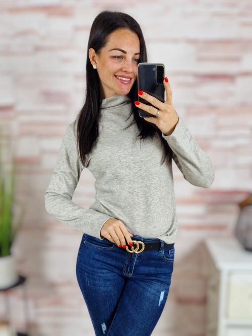 Strasszos, félgarbós, hosszú ujjú felső S-M