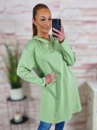 Kapucnis, zsebes, hosszú ujjú ruha M-L