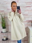 Kapucnis, zsebes, hosszú ujjú ruha M-L