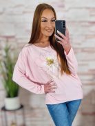Virágmintás, szűkülő fazonú, vékony kötött felső M-L-XL