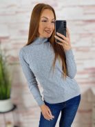 Anyagában mintás, félgarbós, gépi kötött anyagú felső S-M