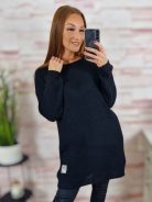 Csónak nyakú, egyenes fazonú, kötött tunika M-L