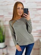 Kereknyakú, mellnél dupla anyagú, basic felső S-M-L