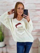 Merry Christmas, denevér ujjú, kötött felső M-L-XL