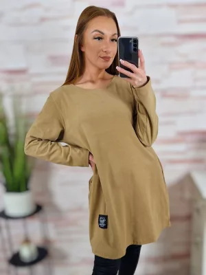 Zsebes, mikroplüss anyagú, hosszú ujjú ruha L-XL