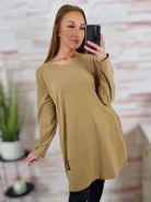 Zsebes, mikroplüss anyagú, hosszú ujjú ruha L-XL