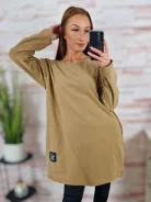 Zsebes, mikroplüss anyagú, hosszú ujjú ruha L-XL