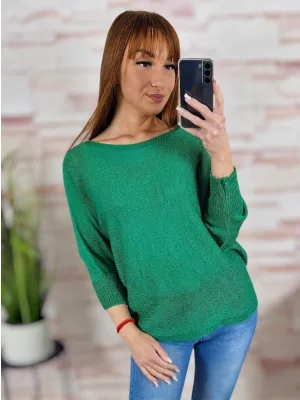 Denevér ujjú, vékony kötött felső M-L