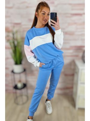   Laza és bő felsőrészű, színes, melegítő, szabadidő szett M-L