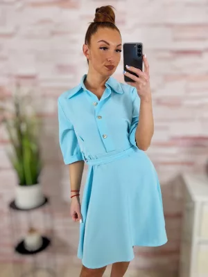 Loknis aljú, mellnél gombos, hátul megkötős ruha S-M