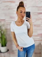 Vállnál fodros díszítésű, bordázott anyagú felső XS-S-M