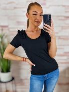 Vállnál fodros díszítésű, bordázott anyagú felső XS-S-M