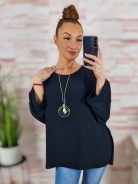 Nyakláncos, denevér ujjú, nagy méretű felső XL-XXL