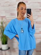 Nyakláncos, denevér ujjú, nagy méretű felső XL-XXL