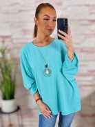 Nyakláncos, denevér ujjú, nagy méretű felső XL-XXL