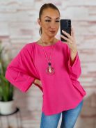 Nyakláncos, denevér ujjú, nagy méretű felső XL-XXL