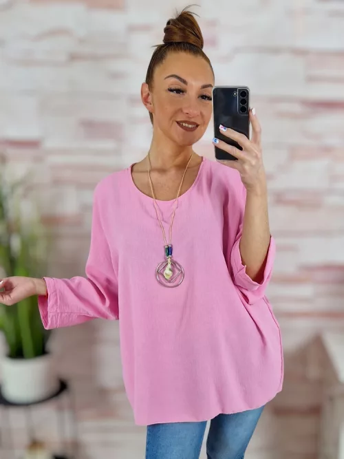 Nyakláncos, denevér ujjú, nagy méretű felső XL-XXL