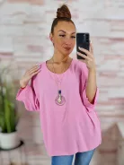 Nyakláncos, denevér ujjú, nagy méretű felső XL-XXL