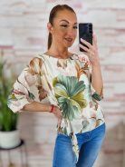 Virágmintás, oldalt megkötős, muszlin felső M-L