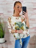 Virágmintás, oldalt megkötős, muszlin felső M-L