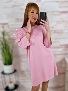 Ujjainál masnis és kivágott, egyenes fazonú ruha M-L-XL