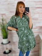 Anyagában virágmintás, mellig gombos ingruha L-XL