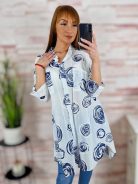 Mintás, végig gombos, 100% pamut ingruha L-XL