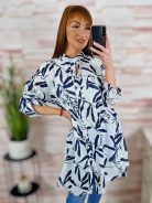 Mintás, végig gombos, 100% pamut ingruha L-XL