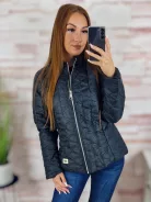 Steppelt, karcsúsított, fekete átmeneti kabát XS-S-M