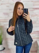 Steppelt, karcsúsított, fekete átmeneti kabát XS-S-M